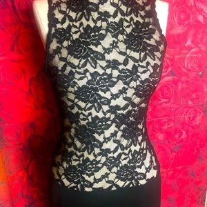 Black dress lace top